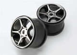 Traxxas Gemini Black Chrome 3.8" Wheels w/17mm Splined Hex (2)