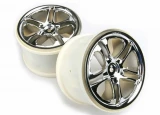 Traxxas SS Split Spoke 3.8" Chrome Wheels w/14mm Hex