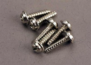 Traxxas 3x12mm Washerhead Self-Tapping Screws (6)