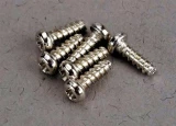 Traxxas 2x6mm Roundhead Self-Tapping Screws (6)