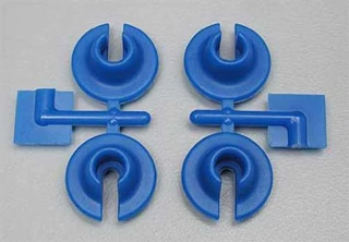 RPM Blue Lower Spring Cups: 1/10 Losi, Traxxas, HPI Savage