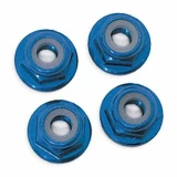 Traxxas Blue Aluminum 5mm Flange Nuts (4)