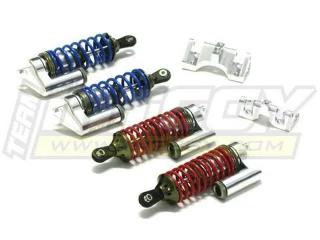 Integy MSR6 Piggyback Shock Set (4) (Silver): Revo 2.5 & 3.3