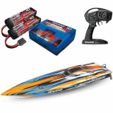 Traxxas Spartan VXL-6S Brushless 50+MPH RC Speed Boat COMBO w/6S & Dual Charger