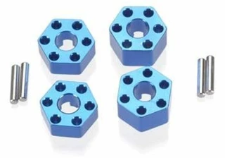 Integy 12mm Aluminum Wheel Hubs (4) for the Traxxas Stampede, Rustler & Slash (Blue)