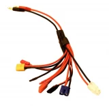 Racer's Edge 7-Connector Charge Lead Adapter with Banana Plugs