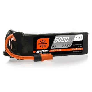 Spektrum 5000mAh 6S 22.2V 50C Smart LiPo Battery w/IC5 Plug