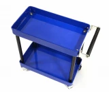 Integy  1/10 Scale Model (Blue) 2-Tier Rolling Metal RC Storage Organizer Cart