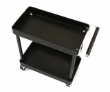 Integy  1/10 Scale Model (Black) 2-Tier Rolling Metal RC Storage Organizer Cart