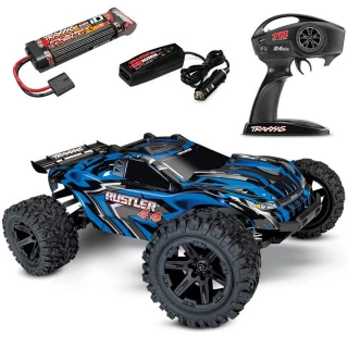 Traxxas Rustler 4x4 Brushed RTR Stadium Truck w/Battery & Quick Charger