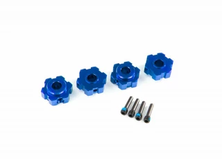 Traxxas Maxx Blue Aluminum Hex Wheel Hubs (4) & 4x13mm Screw Pins (4)