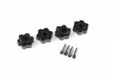 Traxxas Maxx Black Aluminum Hex Wheel Hubs (4) & 4x13mm Screw Pins (4)