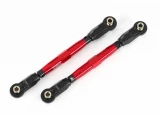 Traxxas Maxx Front TUBES Red 7075-T6 Aluminum Toe Links (88mm) w/Rod Ends & Wrench