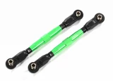 Traxxas Maxx Front TUBES Green 7075-T6 Aluminum Toe Links (88mm) w/Rod Ends & Wrench