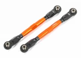 Traxxas Maxx Front TUBES Orange 7075-T6 Aluminum Toe Links (88mm) w/Rod Ends & Wrench