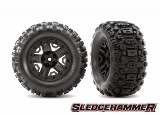 Traxxas Sledgehammer Tires on 2.8 Black Wheels w/12mm Hex