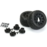 Pro-Line Street Fighter LP Low Profile 2.8 Tires on Raid Black 6x30 Fr/Rr Wheels (2)