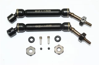 GPM Black Steel & Aluminum Rear CVD Driveshaft Set w/Hex for 4x4 Slash Rustler Stampede Rally & 2WD Slash