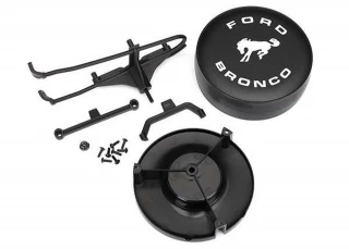 Traxxas TRX-4 Ford Bronco Spare Tire Mount, Bracket, Tire Cover & Hardware