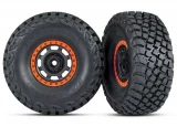 Traxxas UDR BFGoodrich Baja KR3 Tires on Black/Orange Desert Racer Wheels (2)