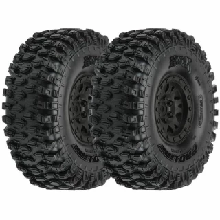 Pro-Line Hyrax 1.9 G8 Rock Terrain Tires on Impulse Black Wheels (2)