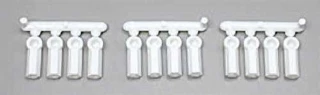 RPM White 4-40 HD Rod Ends for 4.3mm/0.17" Ball Studs