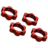 Traxxas Red Aluminum 17mm Splined Wheel Nuts (4)