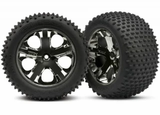 Traxxas Rear Alias Tires & 2.8" Black Chrome Wheels