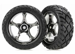 Traxxas Bandit Front Anaconda Street Tires & Chrome Wheels